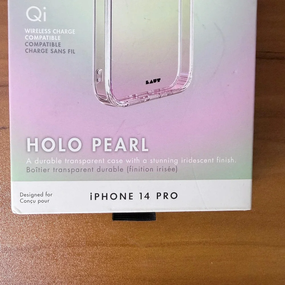 LAUT Holo Pearl iPhone 14 Pro Case Iridescent Clear‎ Protective Cover 10ft Drop
